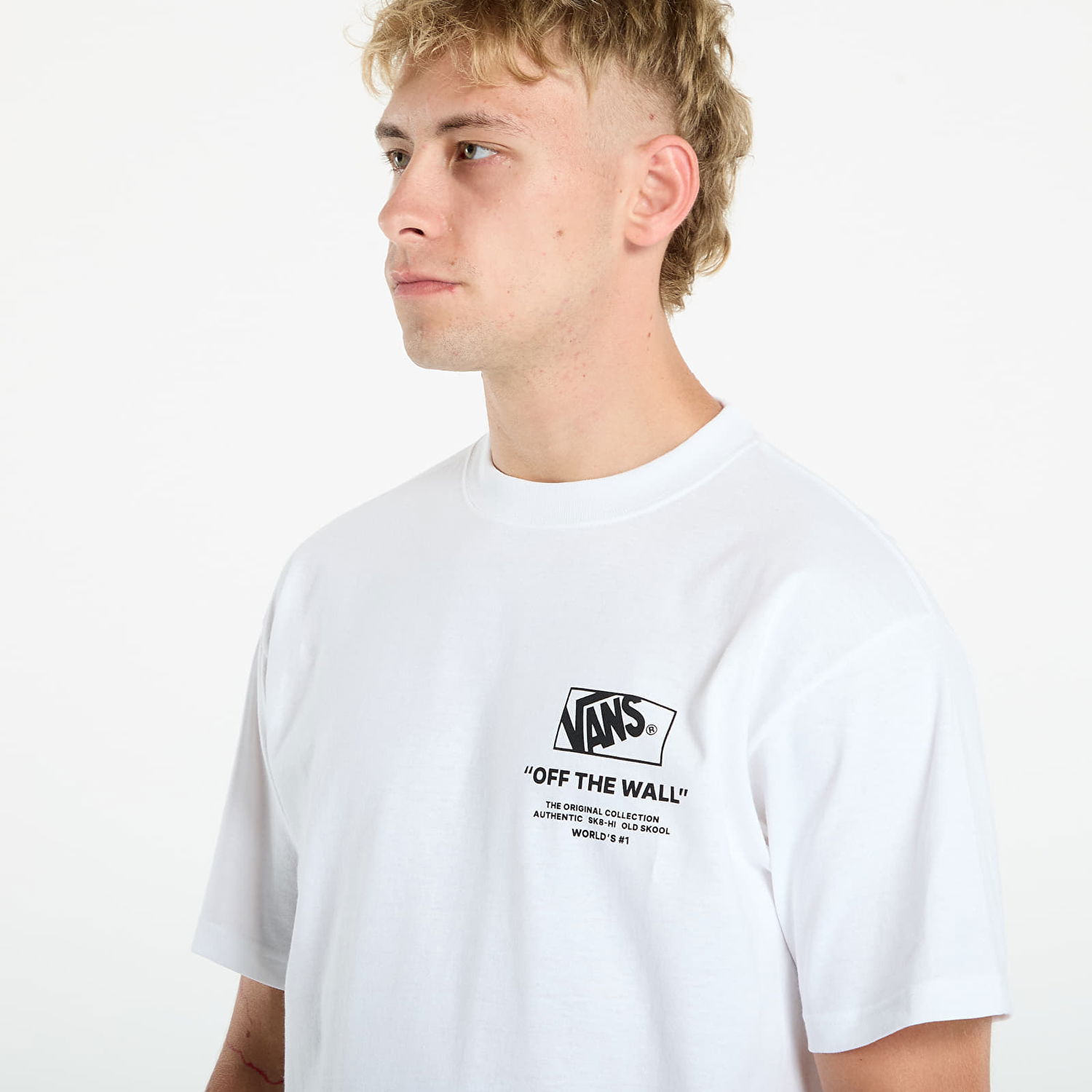 Тениска Vans Stacked Hi Short Sleeve T-Shirt XXL Бяло | VN000PEWWHT1, 1