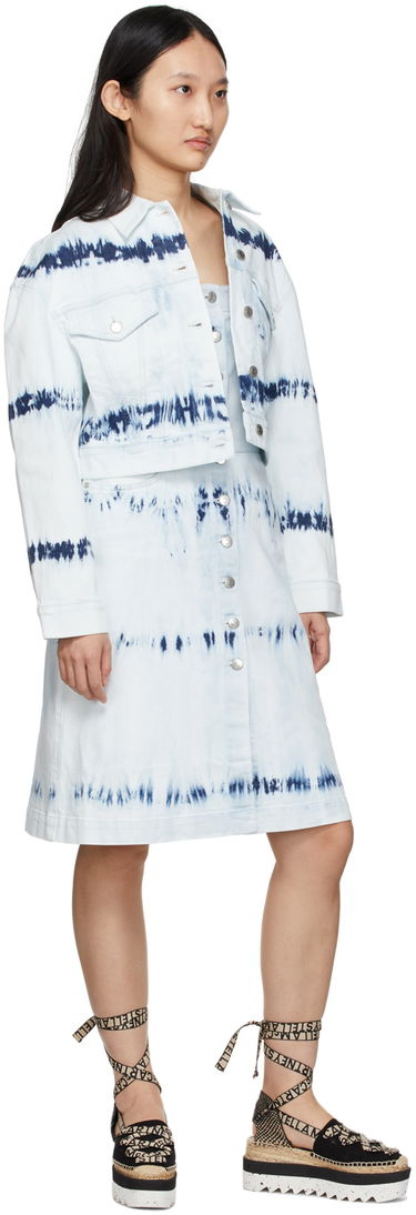 Яке Stella McCartney Stella McCartney Tie-Dye Cropped Jacket Синьо | 604124SOH67, 3