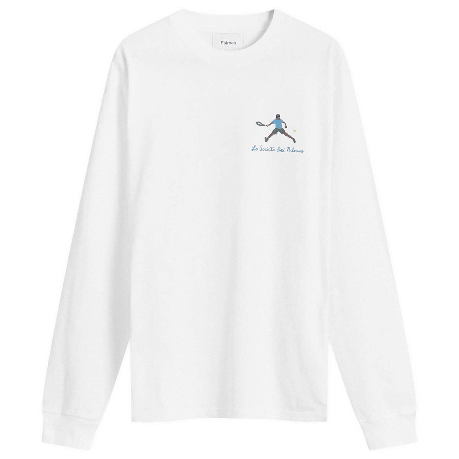 Тениска Palmes Societá Long-Sleeved T-Shirt Бяло | P15-0026-001, 0