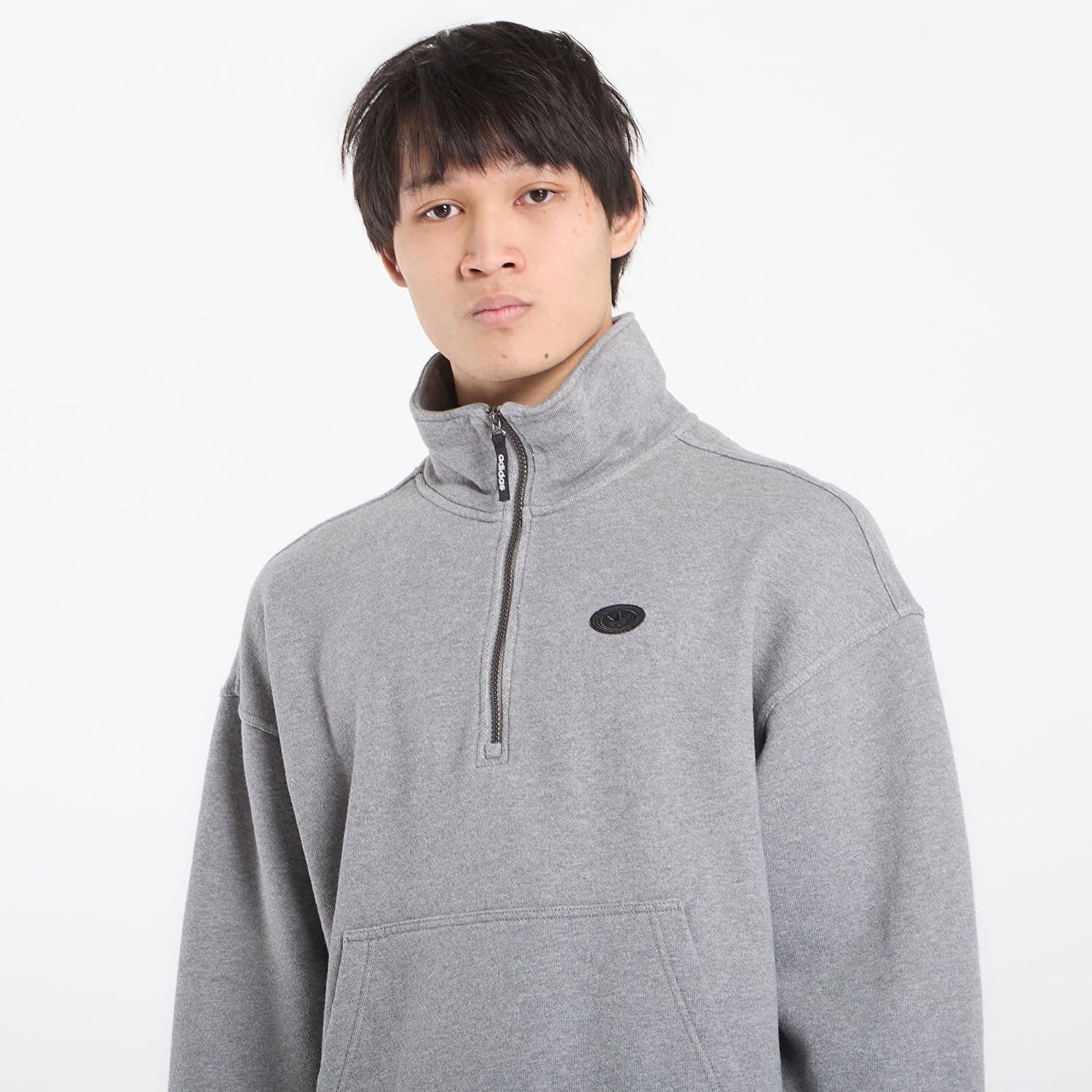 Суитчър adidas Performance 90s Alternative Sport Half Zip Graphic Fleece Sweatshirt Сиво | KS6852, 1