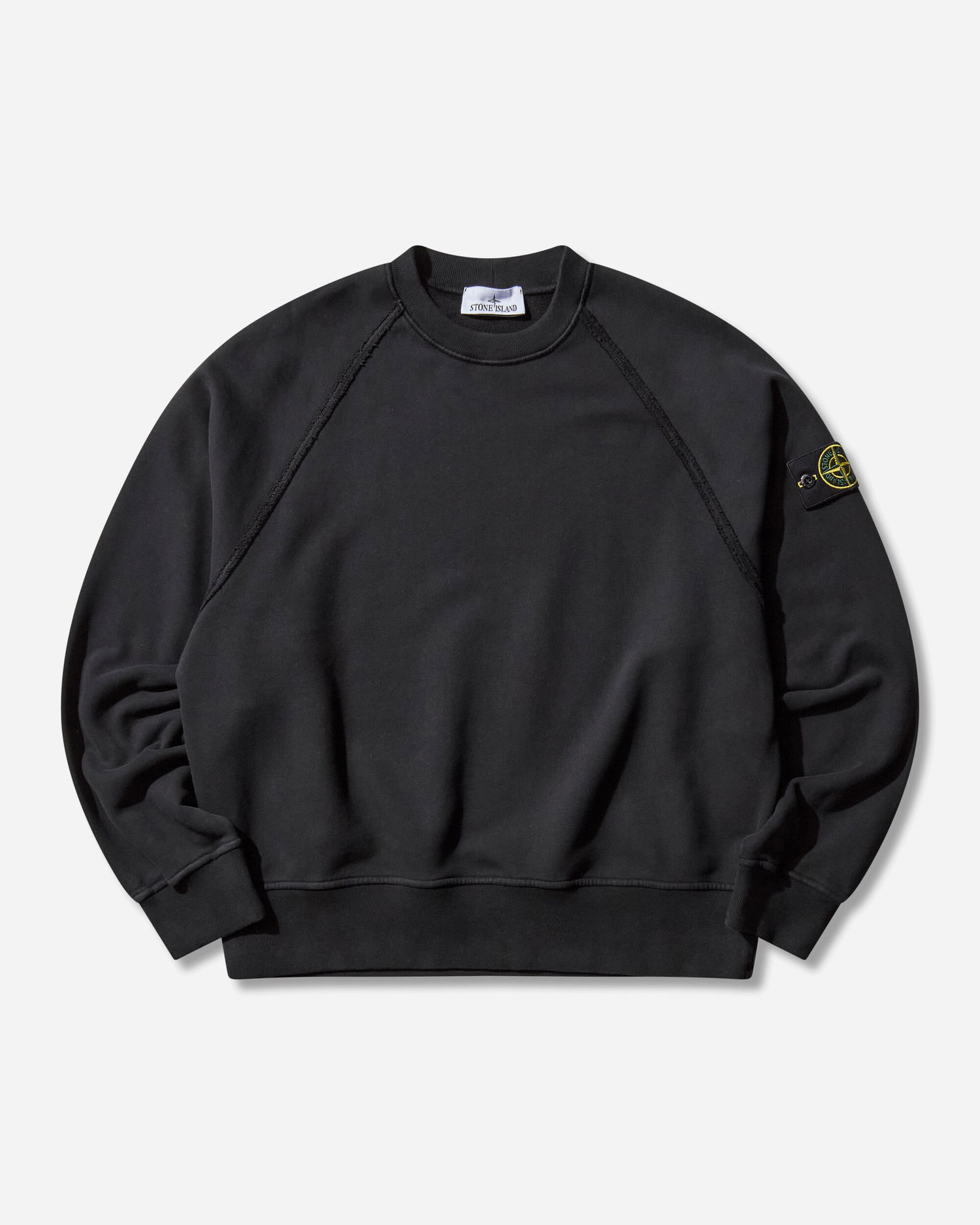 Суитчър Stone Island Garment Dyed Oversized Fit Crewneck Raglan Sleeves Sweatshirt Черно | K2S15-6100022-S0A20 V0029, 0