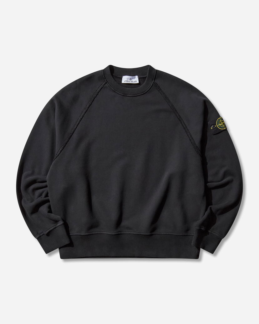 Суитчър Stone Island Garment Dyed Oversized Fit Crewneck Raglan Sleeves Sweatshirt Черно | K2S15-6100022-S0A20 V0029