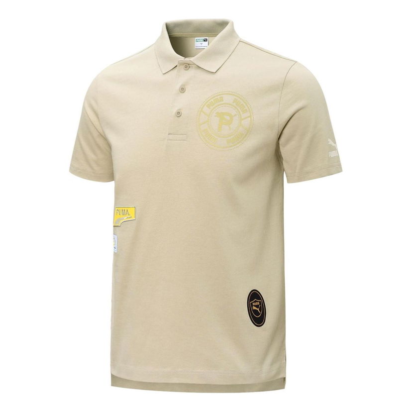 Поло тениска Puma Mix Badge Polo Shirt Бежово | 537039-64