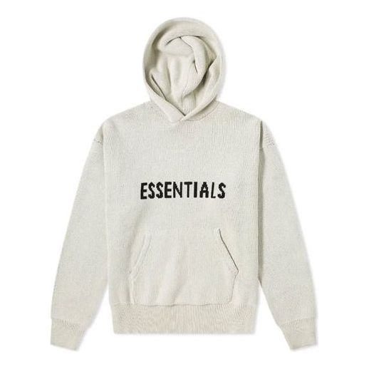 Пуловер Fear of God Essentials Knit Logo Hoodie Бежово | FOG-FW21-101, 0