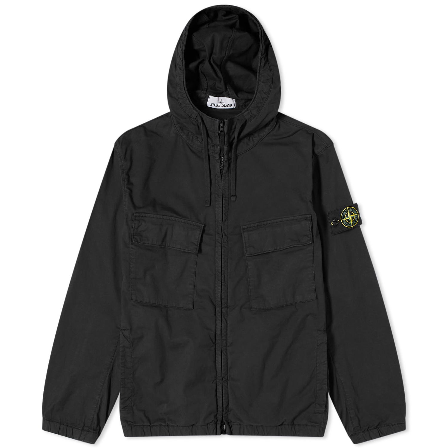 Яке Stone Island Supima Cotton Twill Stretch-TC Hooded Jacket Черно | 801542610-V0029, 0