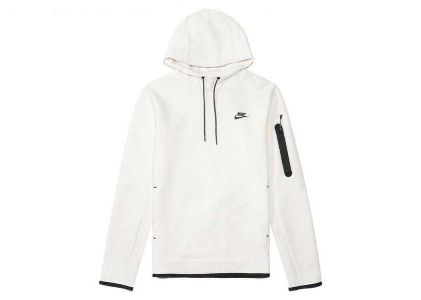 Суитчър Nike Sportswear Tech Fleece Hoodie Off White/Cream/Phantom Black Бяло | DD5174-030