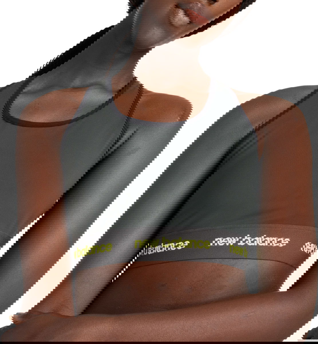 Сутиен New Balance Sleek Medium Support Sports Bra Сиво | wb41048-ack, 0