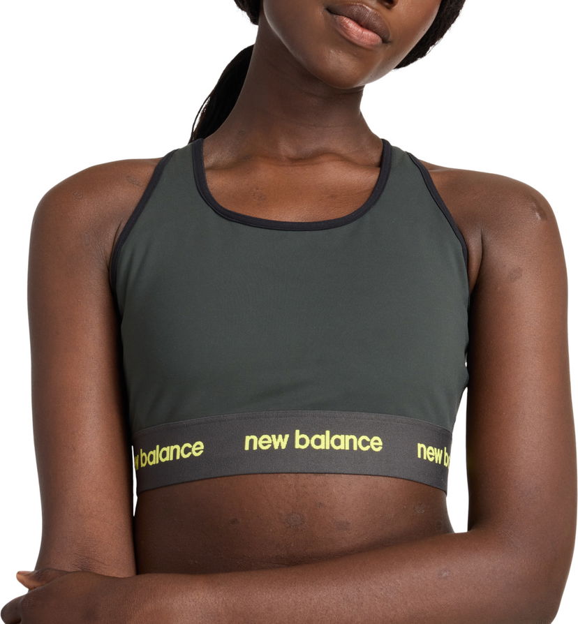 Сутиен New Balance Sleek Medium Support Sports Bra Сиво | wb41048-ack