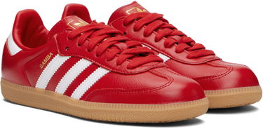 Кецове и обувки adidas Originals Samba OG Червено | JR0881, 3