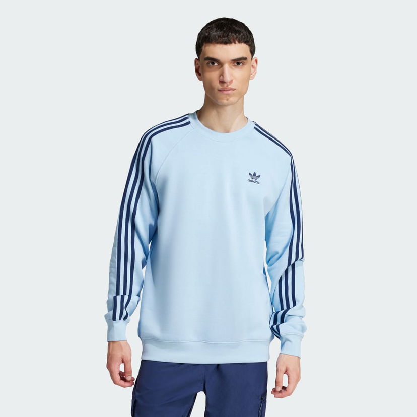 Суитчър adidas Performance Classics 3-Stripes Sweatshirt Синьо | JN7026