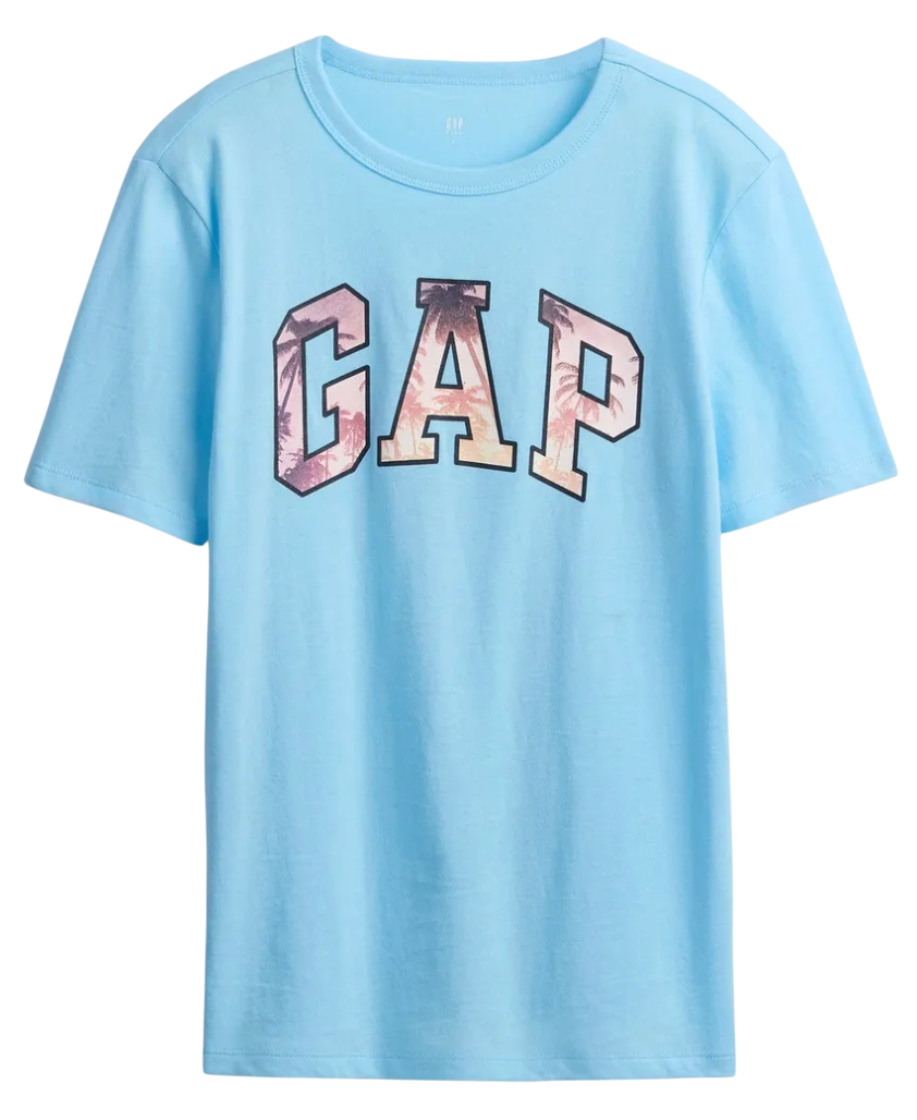 Тениска GAP T-shirt Palm Tree GAP Classic Logo Синьо | 781867-01, 0