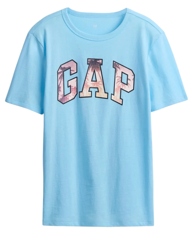 Тениска GAP T-shirt Palm Tree GAP Classic Logo Синьо | 781867-01, 0