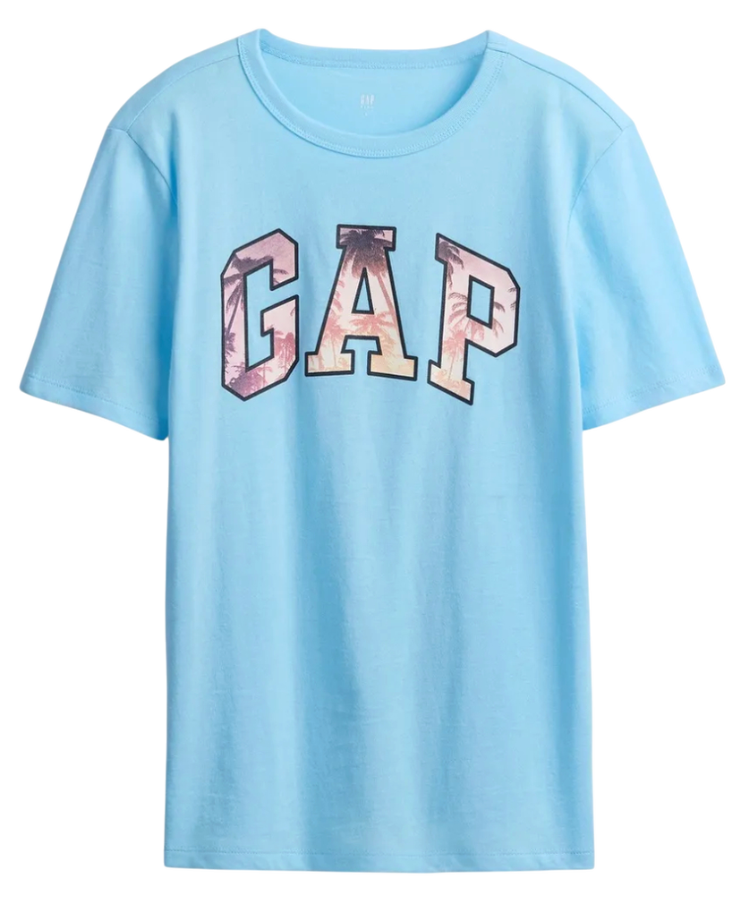 Тениска GAP T-shirt Palm Tree GAP Classic Logo Синьо | 781867-01