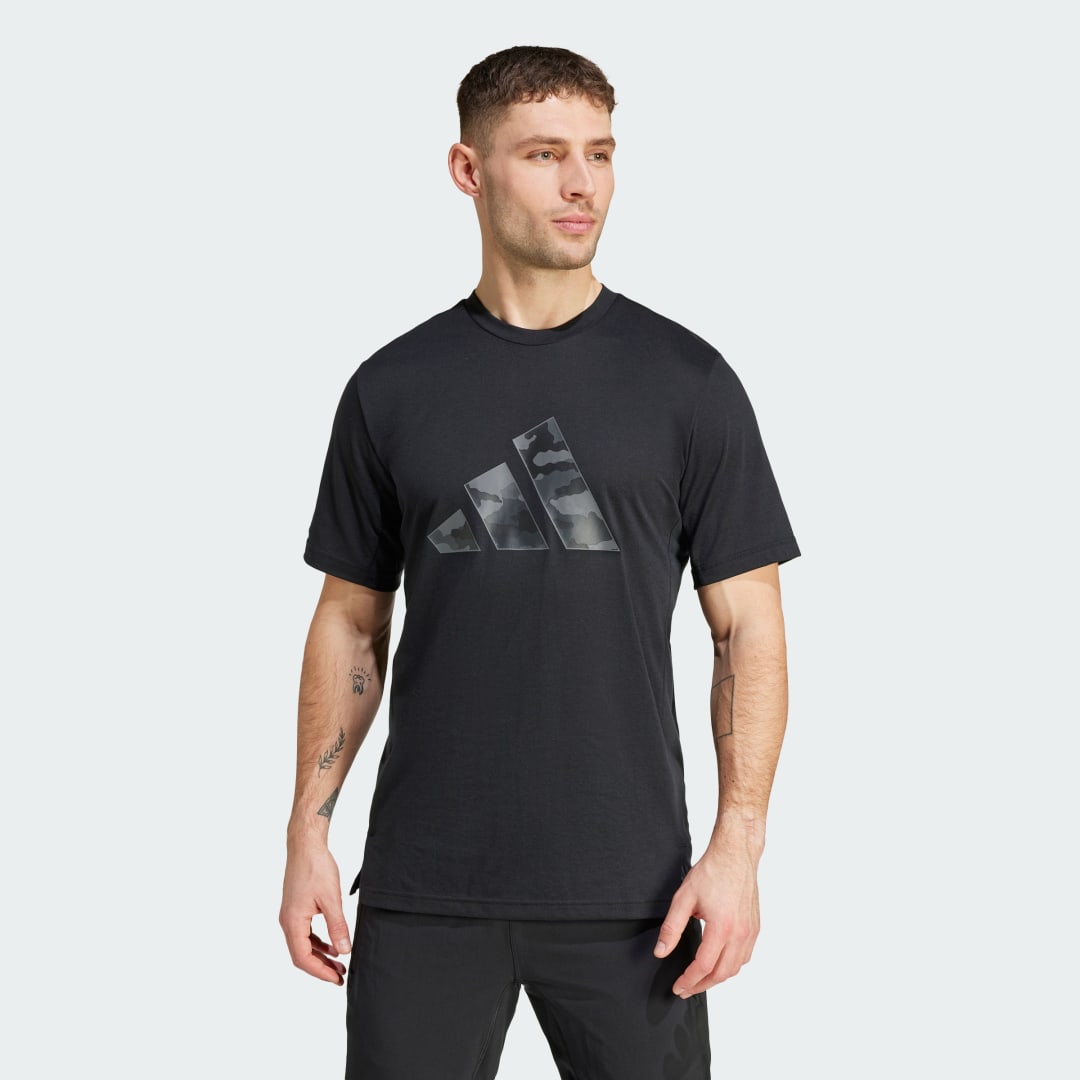 Тениска adidas Performance Training Camo Graphic Tee Черно | IS6151, 0