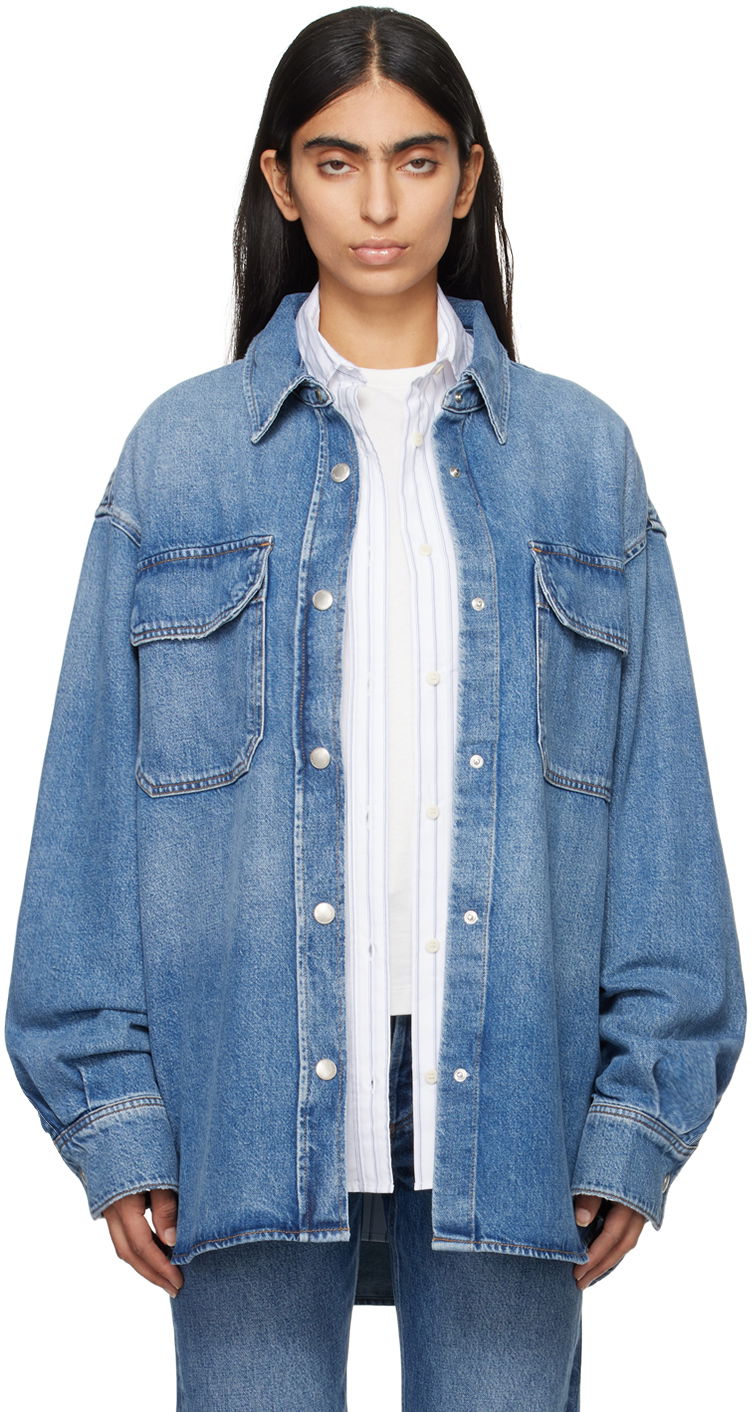 Риза AGOLDE Denim Shirt Синьо | A7251-1463