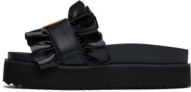 Аксесоари Versace Versace Jeans Couture Baroque Buckle Platform Sandals Черно | E78VA3SM5_E71570, 2