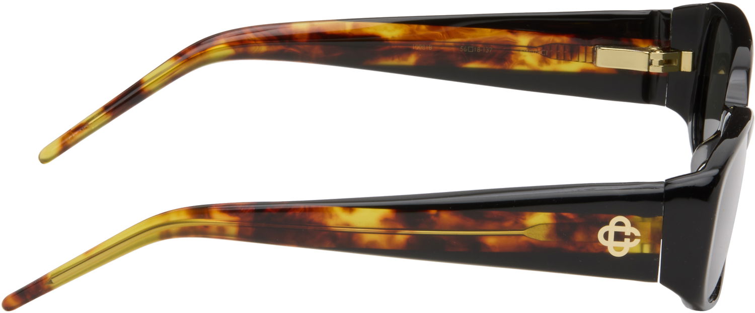 Слънчеви очила Casablanca Slim Square-Frame Tortoiseshell Temples Черно | EW-078-01, 1