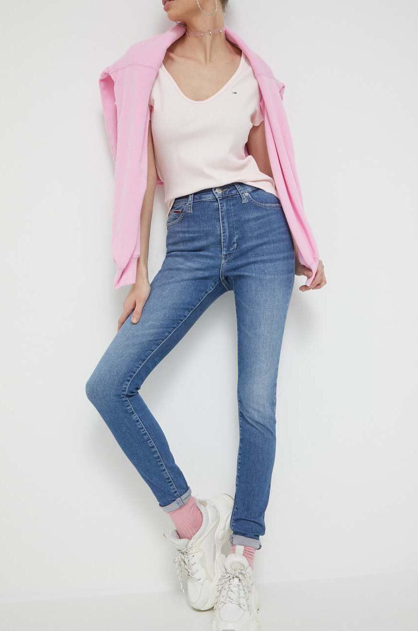 Дънки Tommy Hilfiger Sylvia High Rise Super Skinny Jeans Синьо | DW0DW15491.PPYX, 0
