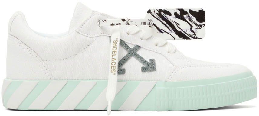 Кецове и обувки Off-White White Vulcanized Eco Canvas Low Sneakers Бяло | OMIA085F21FAB0010151, 0