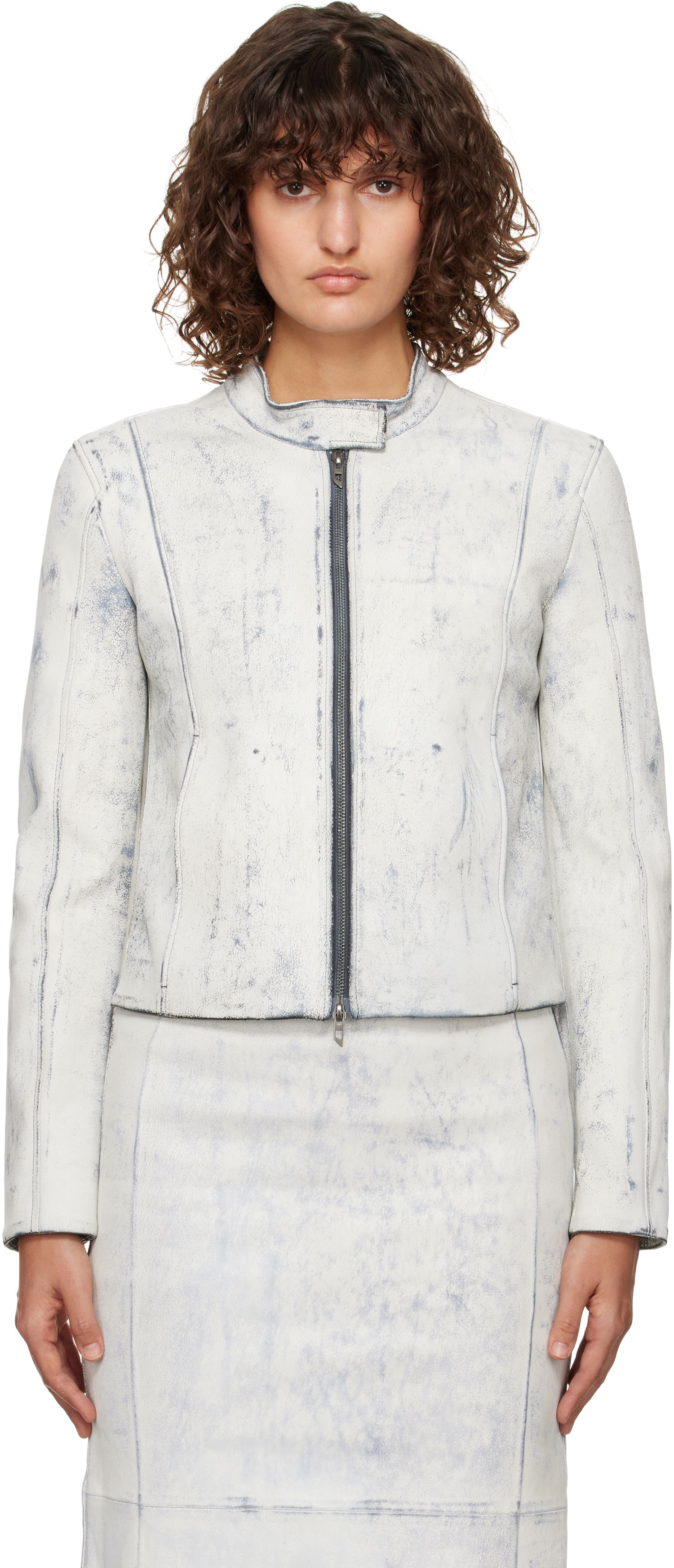 Яке Diesel Leather Бяло | A14482 0QJAL, 0
