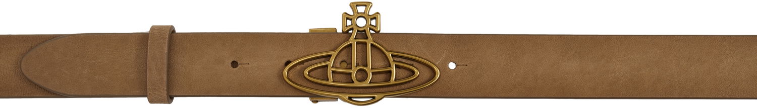 Колани Vivienne Westwood Vivienne Westwood Thin Line Orb Belt Кафяво | 8201007YW-L00A8-, 0