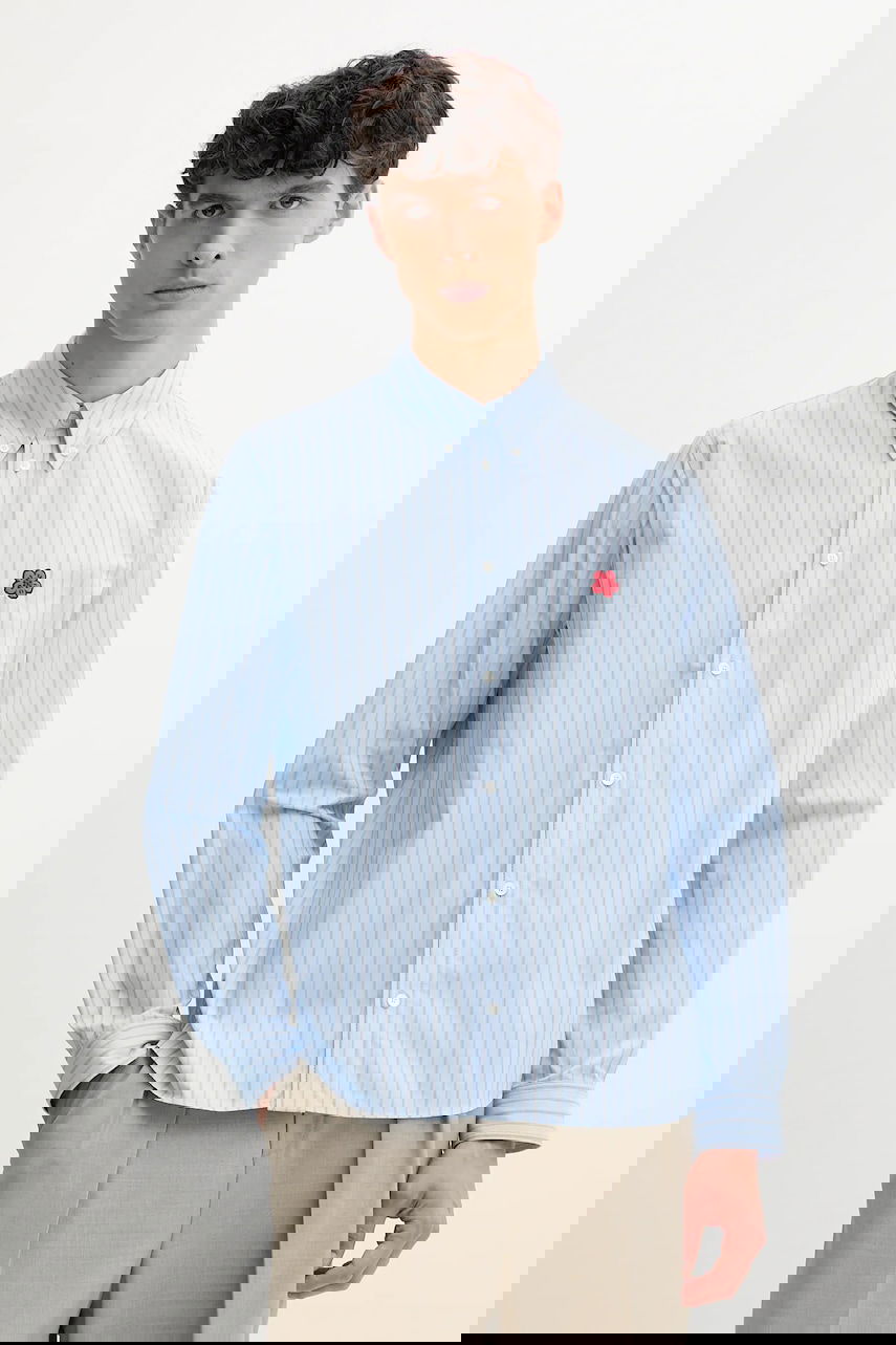 Риза KENZO Kenzo Relaxed Fit Striped Shirt Синьо | FF65CH4109LD, 0
