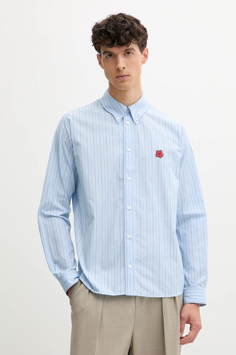 Риза KENZO Kenzo Relaxed Fit Striped Shirt Синьо | FF65CH4109LD