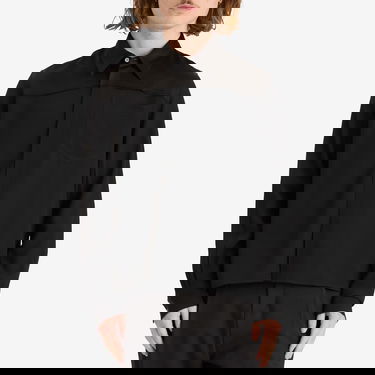 Риза AMI AMI Paris Mixed Material Long Sleeves Shirt Черно | HSH020-AC0014-001, 2