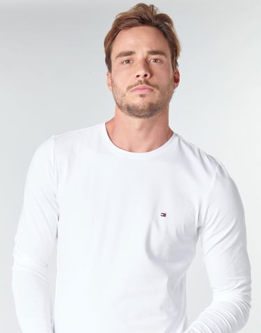 Тениска Tommy Hilfiger STRETCH SLIM FIT TEE Бяло | MW0MW10804-YBR, 4