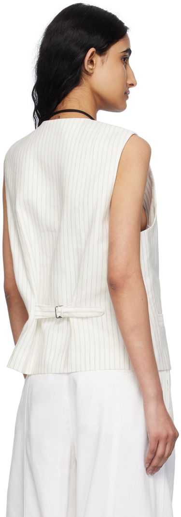 Жилетка rag & bone Erin Pinstriped Vest Бяло | WAW24P4017LI17, 2