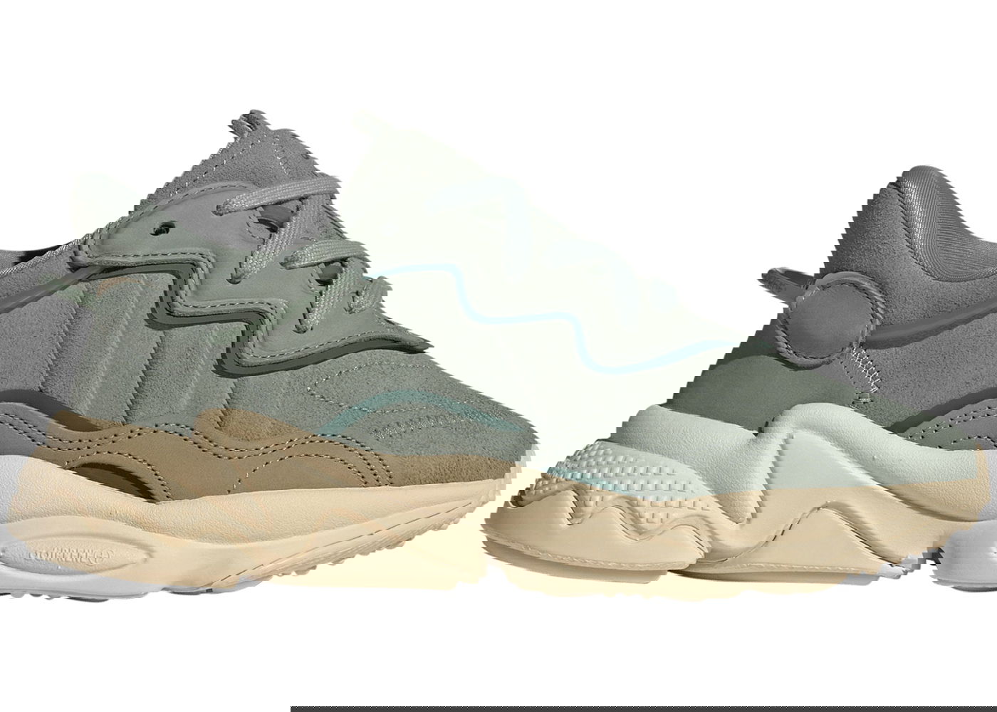 Кецове и обувки adidas Originals adidas Ozweego Silver Green Sand Strata (Women's) Сиво | IE9508, 0