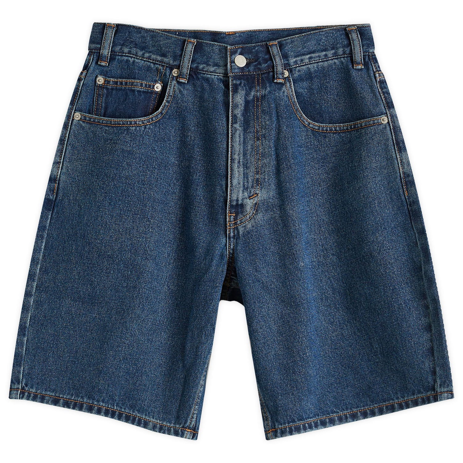 Къси панталони thisisneverthat thisisneverthat Washed Denim Shorts, Size Large Синьо | TN251DSO5S01-BLUE, 1