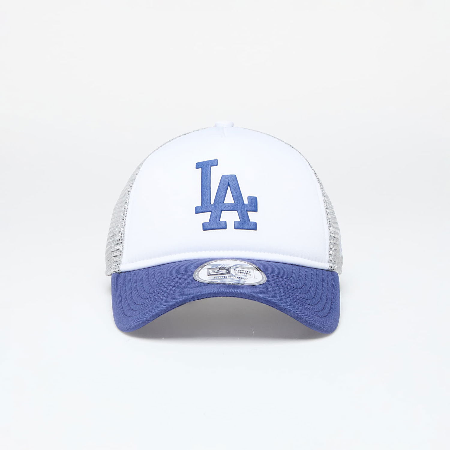 Шапка с козирка New Era Cap Los Angeles Dodgers 9FORTY Trucker Cap Dark Royal/ Gray Бяло | 60503524, 0