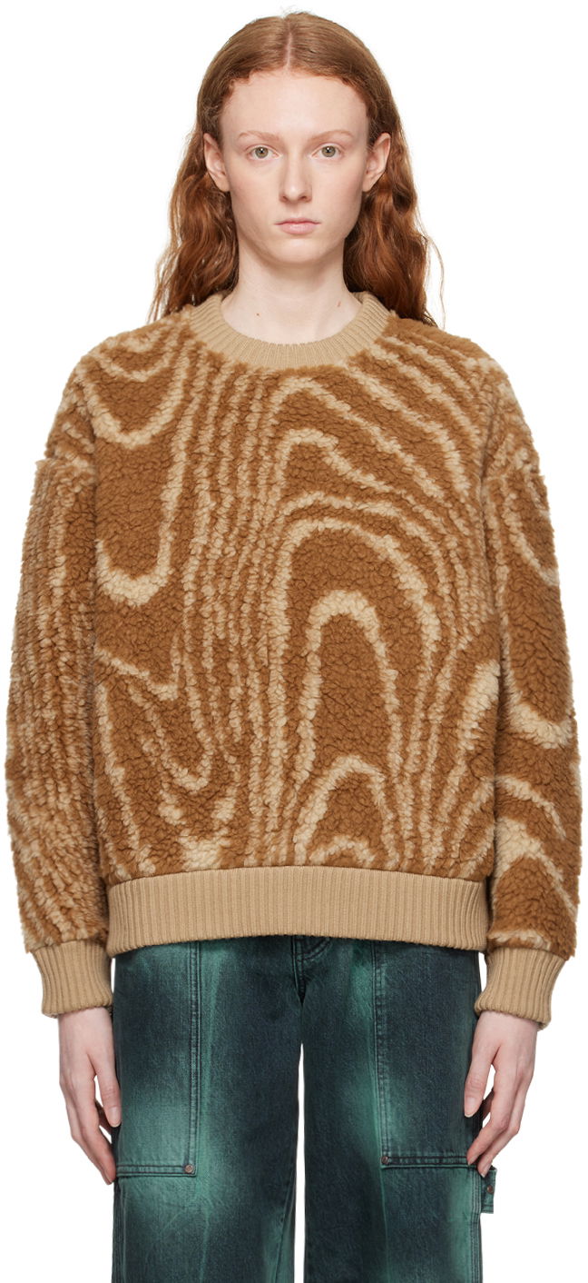 Пуловер Stella McCartney Stripe Knit Sweater Кафяво | 6J02093SPX70, 0