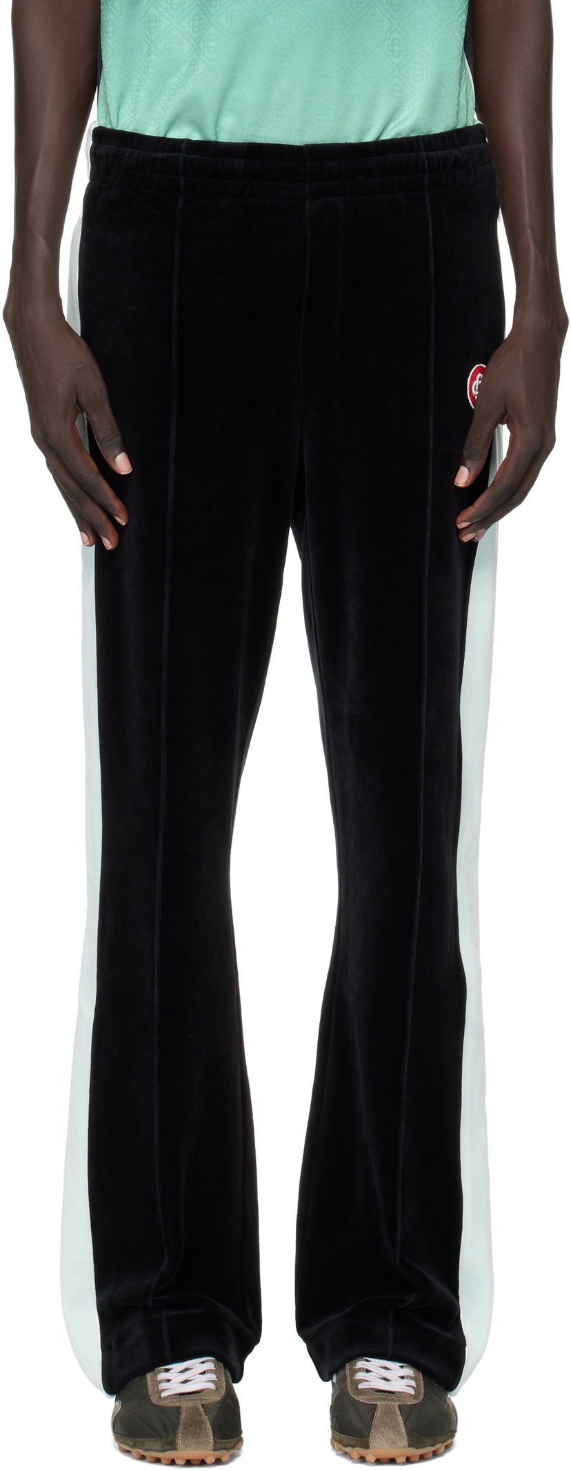 Спортни панталони Casablanca Casablanca Velour Track Pants Черно | MPF25-JTR-281-01