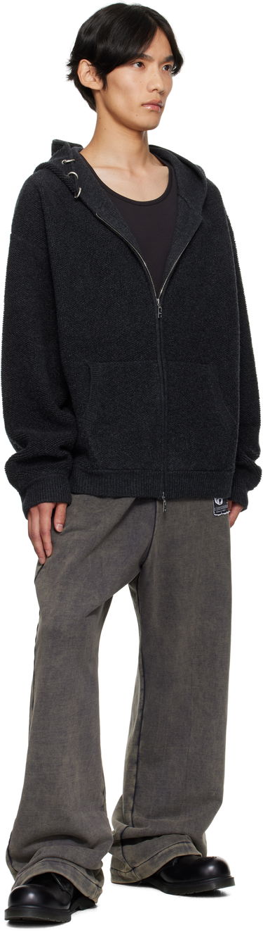 Суитчър We11done We11done Bouclé Zip-Up Hoodie Сиво | WD-KJ2-25-642-M-CH, 3