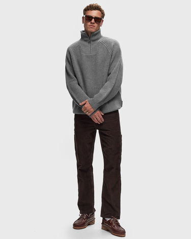 Суитчър Carhartt WIP Marlon Half Zip Sweater Сиво | I033913-V6.XX, 1