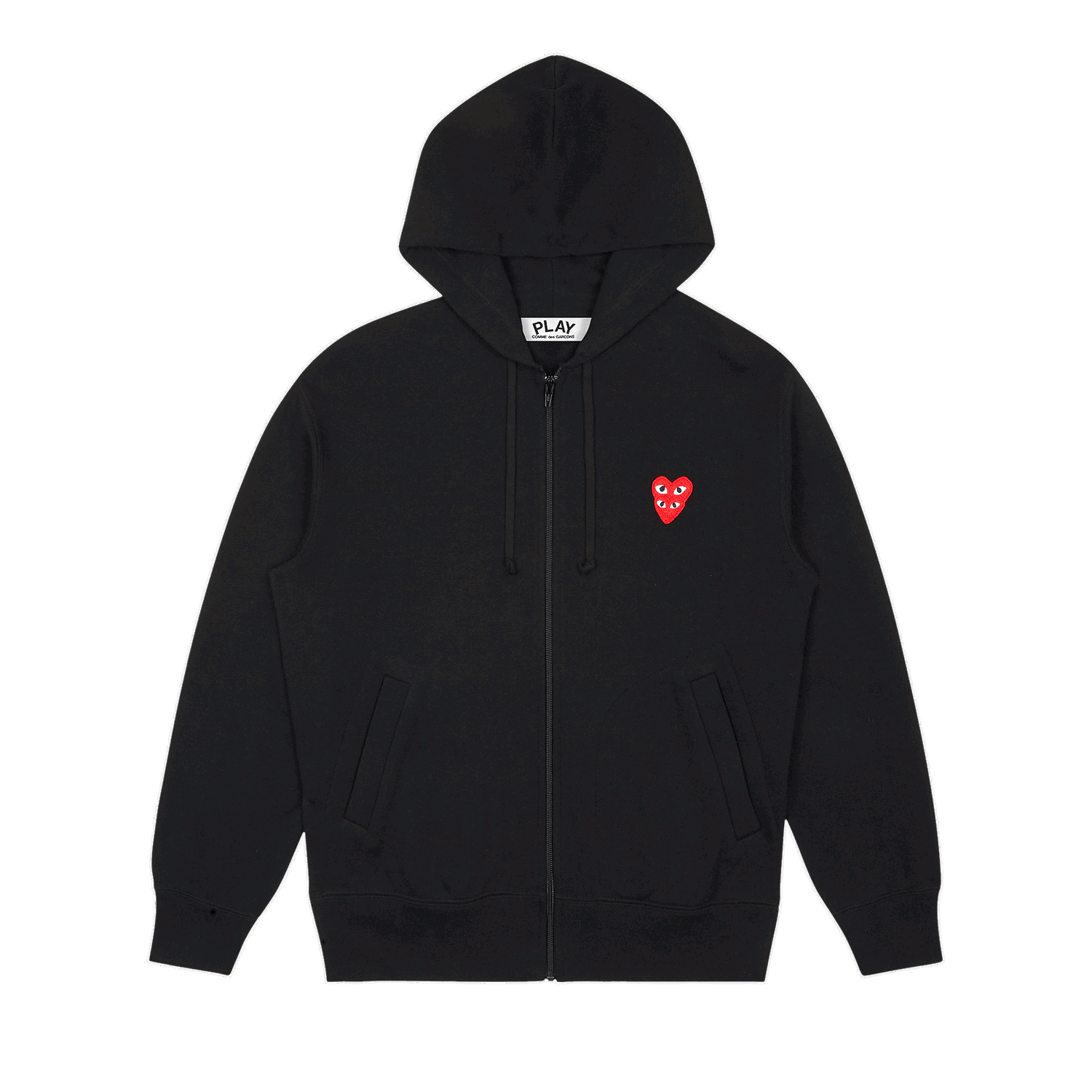 Суитчър Comme des Garçons PLAY Stacked Heart Zip-Up Hoodie Черно | AZ T294 051 1, 0