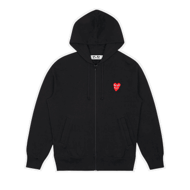 Суитчър Comme des Garçons PLAY Stacked Heart Zip-Up Hoodie Черно | AZ T294 051 1, 0