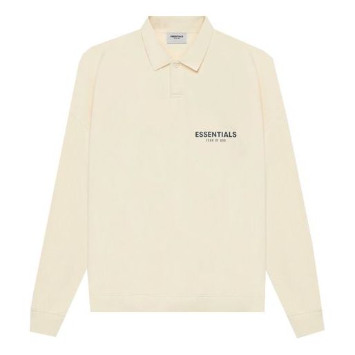 Поло тениска Fear of God Essentials Long Sleeve Polo Бежово | FOG-SS21-637