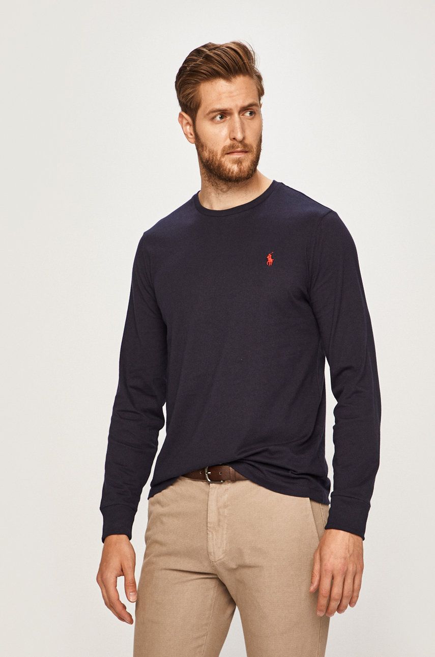 Тениска Polo by Ralph Lauren Long Sleeve Custom Fit Tee Тъмно синьо | 710671468024, 0