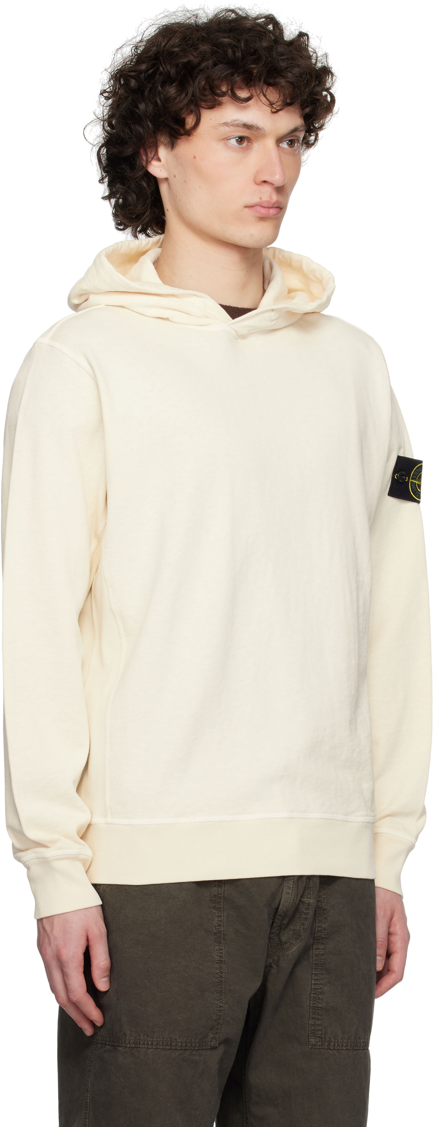 Суитчър Stone Island Stone Island Malfilé Fleece Hoodie Бежово | K1S15 6100037 S0060, 1