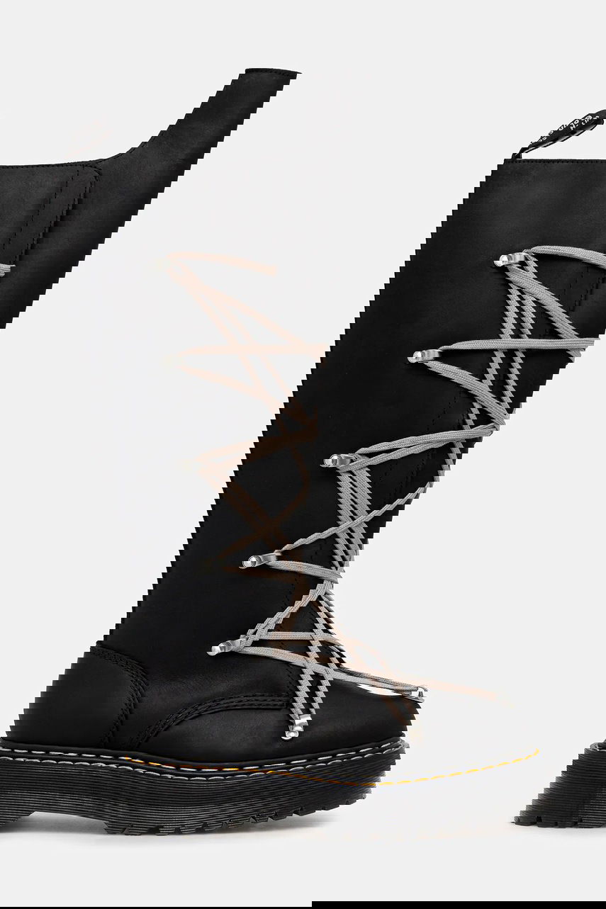 Кецове и обувки Rick Owens Rick Owens DRKSHDW 1B60 Quad Sole Pentalace Platform Boot Черно | DW02E6811.0001, 1