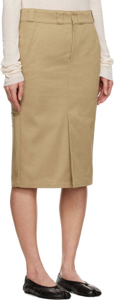 Пола Maison Margiela Maison Margiela Skater Chino Midi Skirt Сиво | S51ME0028 S54042, 4