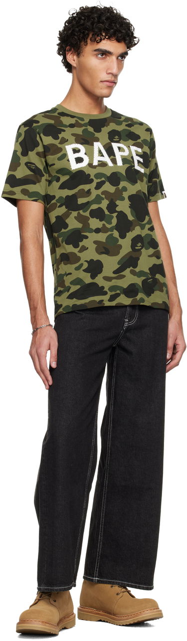 Дънки BAPE Champion Logo 12 oz Wide-Leg Jeans with Contrast Stitching Черно | 001DPL802002L, 3