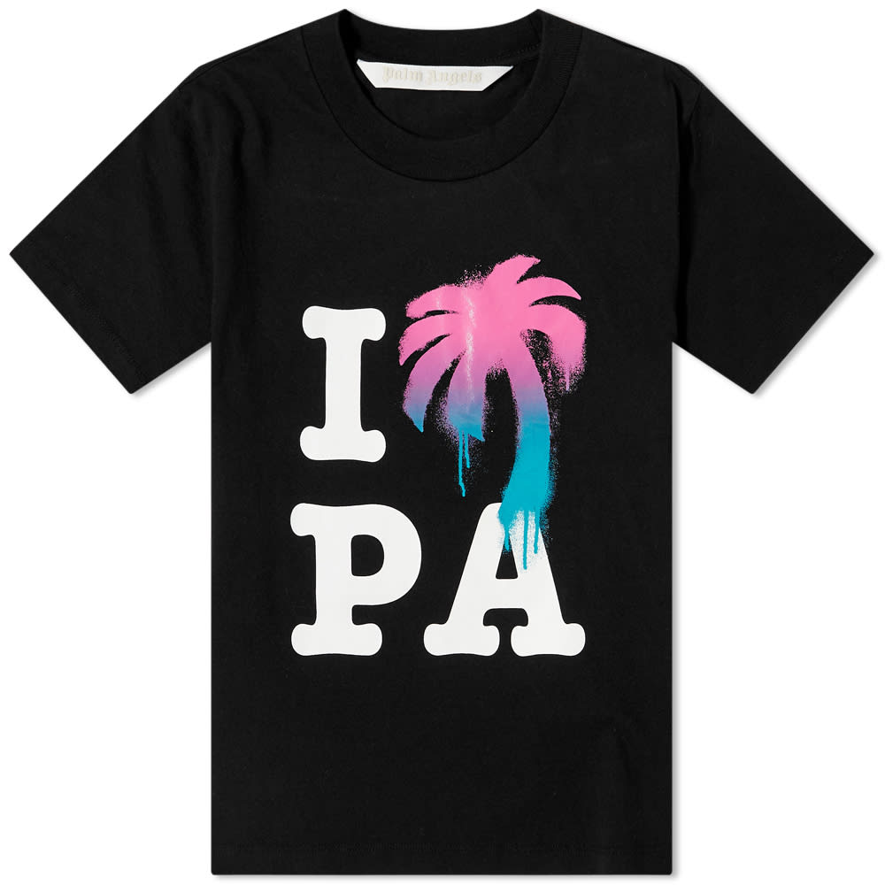 Тениска Palm Angels I Love PA Slim Tee Black Черно | PWAA044S23JER0011084, 0