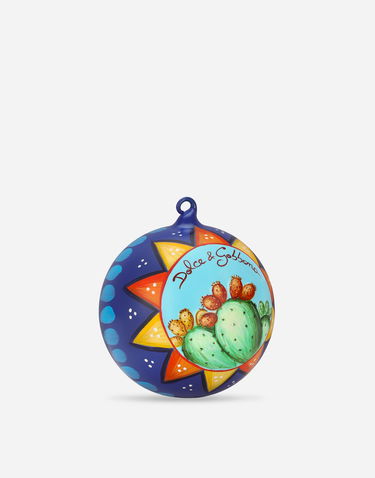 Домашен декор Dolce & Gabbana Dolce & Gabbana Hand-Painted Fico d'India Decorative Glass Ball Многоцветен | TCC204TCAGEUC030, 2