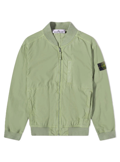 Яке Stone Island Cupro Cotton Twill Bomber Jacket Зелено | 781542629-V0055