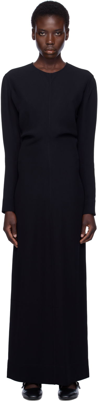 Pокля TOTEME TOTEME Long-Sleeve Slouch Waist Maxi Dress Черно | 252-WRD4592-FB0414, 0