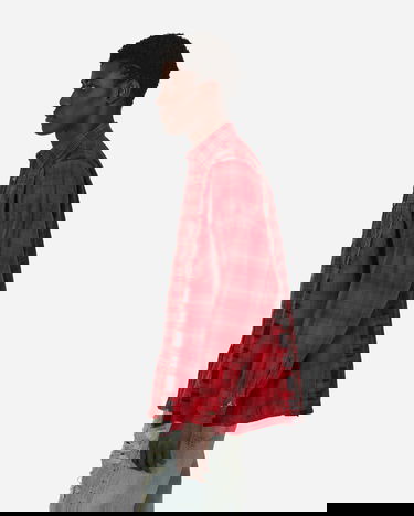 Риза Needles 7 Cuts Flannel Wide Shirt Over Dye Червено | NS305 A002, 2